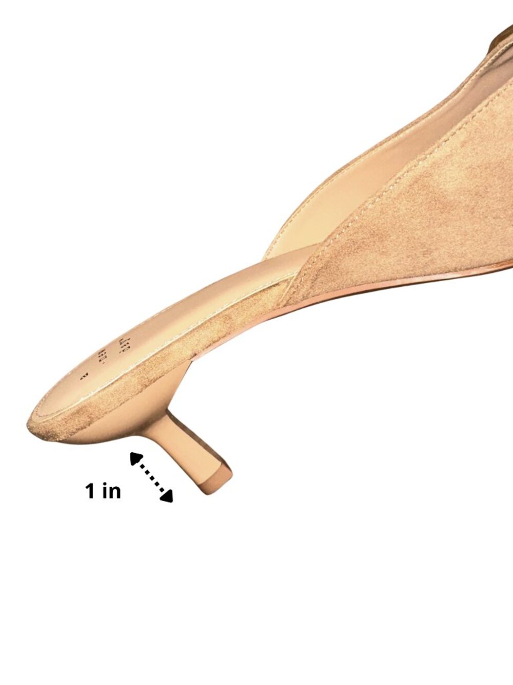 A New Day Larissa Pointed Toe Mule Heels with Gold Buckle - Beige/Tan Size 10 - Picture 7 of 7